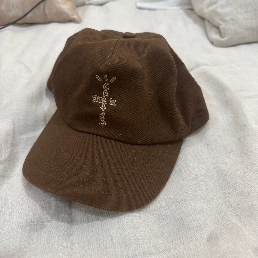Travis Scott Cactus Jack Embroidered Brown Snapback Hat